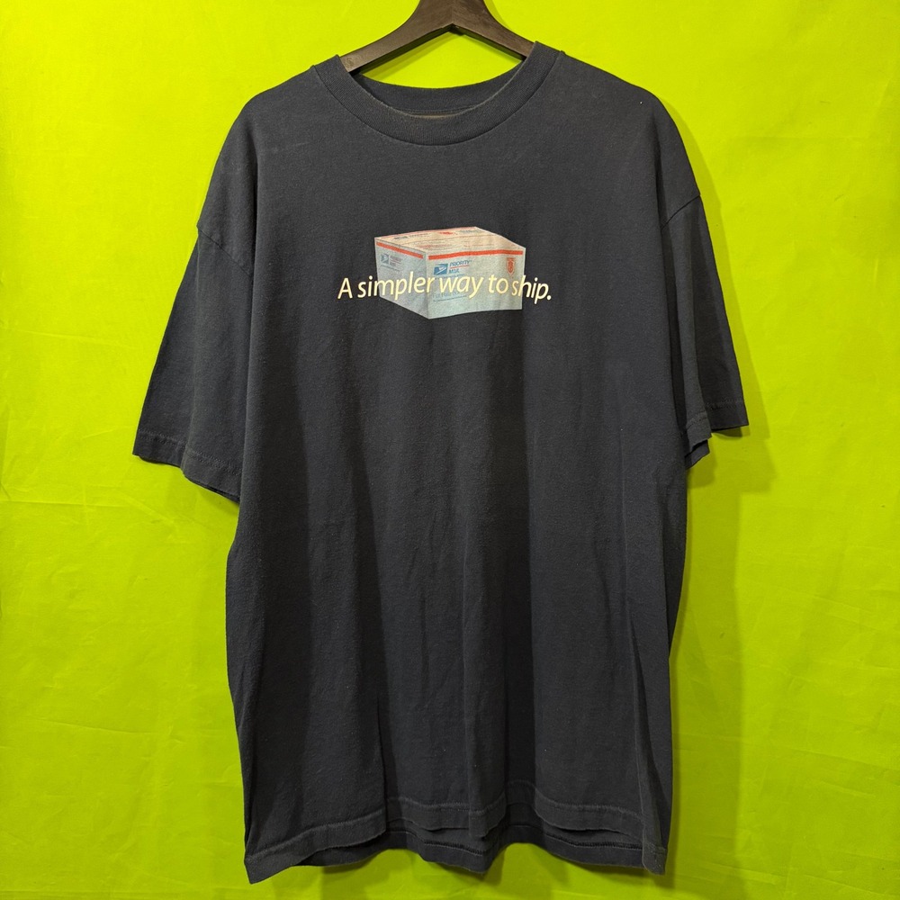Vintage USPS United States Postal Service Shirt XL Murina Navy Blue Made in USA